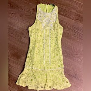 ASTR | Fit & Flare Dress | Lime Green | Size XS